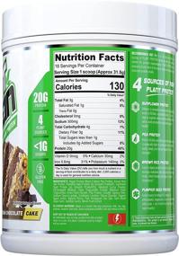 img 3 attached to Nutrex Research Plant Protein: Vegan, Great Tasting German Chocolate Cake Flavor, No Artificial Ingredients, Gluten and Lactose Free - 18 Servings