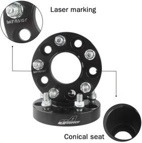 img 3 attached to 🔁 GAsupply Расширители колесных арок с подшипниками хаба, прозрачностью 5x4,5 дюйма, 1" (25 мм), 70,5 мм, Шпильки 1/2-20 дюймов: идеально подходит для Mazda B2500, B3000, B4000, Navajo, Ford Mustang, Edge, Crown Victoria, Lincoln Aviator, Mark 7, Town Car - Набор из 4 штук