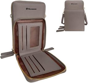 img 4 attached to Maymooner Women's Crossbody Cell Phone Purse - Small PU Leather Bag with Card Slots and Multiple Zipper Closures