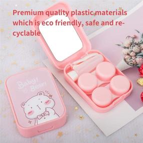 img 1 attached to Pink-1 Contact Lens Care Set: Cute Lens Cases & Colored Lenses for Women