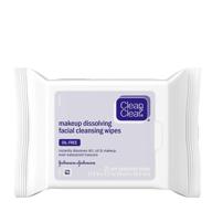 🧖 clean & clear oil-free makeup dissolving facial cleansing wipes for cleansing dirt, oil, makeup & waterproof mascara, pack of 25 logo