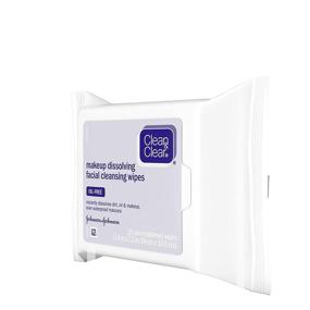 img 3 attached to 🧖 Clean & Clear Oil-Free Makeup Dissolving Facial Cleansing Wipes for Cleansing Dirt, Oil, Makeup & Waterproof Mascara, Pack of 25