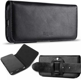 img 4 attached to 📱 Migeec Leather Cell Phone Holster Case | Belt Clip Pouch & Belt Loop | Magnetic Closure | iPhone 13/12/11 Pro Max/X/XR/8/7/Plus Compatible | Suitable for Men Samsung Galaxy LG Moto & All Mobile phones | Color: Black