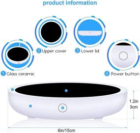 img 1 attached to 🔥 Умный подогреватель кофейной кружки FULOOPHI для стола - автоматическое отключение, 3 настройки температуры - электрический подогреватель для кофе, молока, чая и многое другое