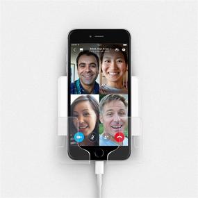 img 1 attached to 📲 Silky White & Transparent TXesign Adhesive Wall Phone Holder Mount for Smartphones, iPhones, and External Batteries