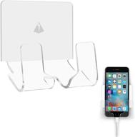 📲 silky white & transparent txesign adhesive wall phone holder mount for smartphones, iphones, and external batteries логотип