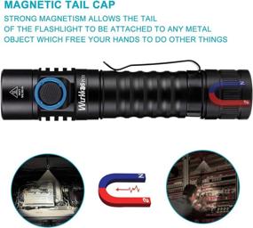 img 3 attached to Wurkkos FC11 Pocket LED Flashlight - High 90CRI Ultra Bright 1300 Lumens, Mini Flashlight with USB C Charging, IP67 Waterproof, Magnetic Tailcap - Ideal for Indoor/Outdoor Activities (4000K Warm White)