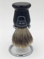 🪥 chrome shaving brush stand - enhance shave brush life with this innovative stand by promoting proper drying with bristles facing down logo
