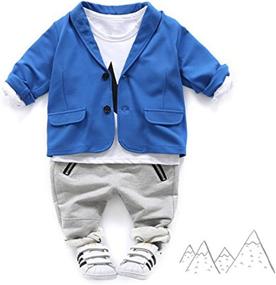 img 1 attached to Little Fashion Blazers Jackets Outerwear Boys' Clothing - Suits & Sport Coats