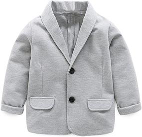 img 4 attached to Little Fashion Blazers Jackets Outerwear Boys' Clothing - Suits & Sport Coats