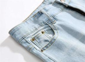 img 2 attached to 👖 Boys' Skinny Ripped Distressed Stretch Jeans - Ultimate Fashion and Durability