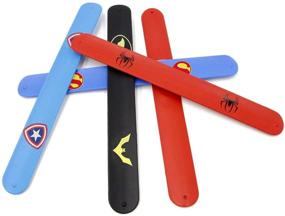 img 1 attached to 🎉 8-Pack Slap Bracelets: Ideal Party Favors for Boys - Wristband Accessories and Wrist Strap Gift Supplies