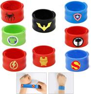 🎉 8-pack slap bracelets: ideal party favors for boys - wristband accessories and wrist strap gift supplies логотип