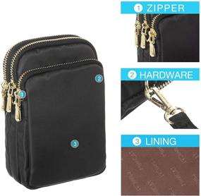 img 1 attached to 👜 Stylish and Practical MINICAT Nylon Crossbody Smartphone Wallet for Women