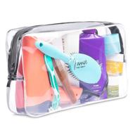 🧳 xl capacity clear toiletry travel bag – waterproof, transparent & leakproof for men and women – oversized for full-size bottle, hair dryer, electric shaver – heavy-duty logo