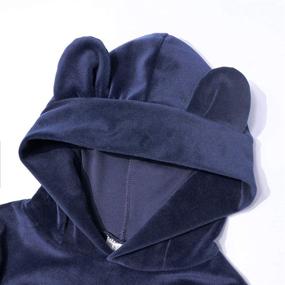 img 2 attached to Stylish Velvet Girls' Hooded Tracksuit Sweatshirt and Sweatpants: Perfect for Active Wear