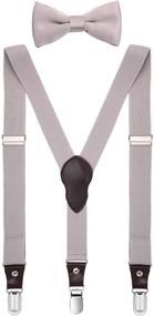 img 4 attached to 🦈 Striped Men's Accessories: Shark Tooth Suspender Wedding