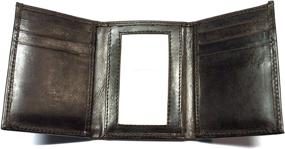 img 2 attached to 👨 Stylish and Functional: Firefighter Embossed Trifold Wallet in Brown"