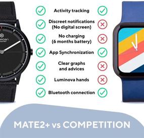 img 1 attached to NOERDEN Hybrid Smartwatch MATE2+: Unisex Water-Resistant Smart Watch with Connected Movement, 40mm Case, Long Battery Life - Tracks Physical Activity - Mobile App - Khaki