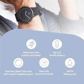 img 3 attached to NOERDEN Hybrid Smartwatch MATE2+: Unisex Water-Resistant Smart Watch with Connected Movement, 40mm Case, Long Battery Life - Tracks Physical Activity - Mobile App - Khaki