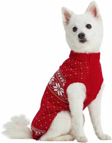 img 3 attached to 🐶 Blueberry Pet Vintage Holiday Dog Sweaters - 10 Patterns - Matching Dog Scarf, Pet Owner Sweater, and Blanket Available Separately