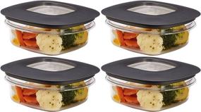 img 1 attached to 🍲 Rubbermaid Premier 1.25 Cup Grey Food Storage Containers - Pack of 4