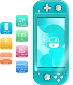 img 2 attached to Nintendo Switch Lite Screen Protector - TJS [2-Pack] [Tempered Glass] [Works with Docking] - 0.3mm Thin/Bubble-Free/HD Clear/9H Hardness/Scratch-Resistant/Shatterproof/Anti-Fingerprint (Clear)