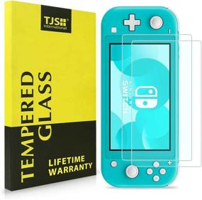 img 4 attached to Nintendo Switch Lite Screen Protector - TJS [2-Pack] [Tempered Glass] [Works with Docking] - 0.3mm Thin/Bubble-Free/HD Clear/9H Hardness/Scratch-Resistant/Shatterproof/Anti-Fingerprint (Clear)