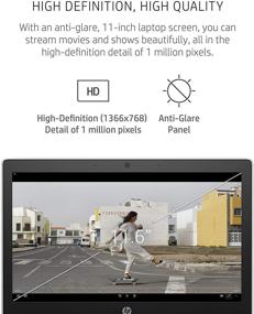 img 1 attached to 🖥️ Ноутбук HP Chromebook 11 дюймов - MediaTek MT8183 - 4 ГБ оперативной памяти - 32 ГБ накопитель eMMC - 11,6-дюймовый HD IPS сенсорный экран - Chrome OS - (11a-na0050nr, модель 2020, белый цвет снега)