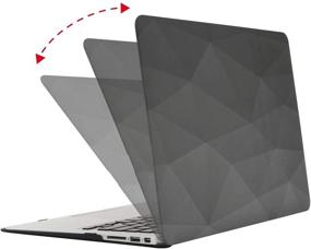 img 1 attached to MOSISO MacBook Air 13 inch Case (A1369 & A1466) - Geometric Gray: Hard Shell, Keyboard Cover, Screen Protector (2010-2017)