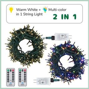 img 3 attached to 🎄 Bexdir Christmas Lights: 76 FT 300 LED String Lights for Outdoor/Indoor Decorations, 8 Modes, Waterproof & Dimmable - Multi-Color