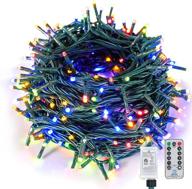 🎄 bexdir christmas lights: 76 ft 300 led string lights for outdoor/indoor decorations, 8 modes, waterproof & dimmable - multi-color logo