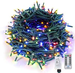 img 4 attached to 🎄 Bexdir Christmas Lights: 76 FT 300 LED String Lights for Outdoor/Indoor Decorations, 8 Modes, Waterproof & Dimmable - Multi-Color