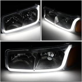 img 2 attached to DNA Motoring HL-LB-SIERRA99-CH-AM 4PCs LED DRL Strip Headlight Bumper Lamp [For 99-07 GMC Sierra/Yukon]