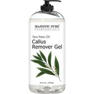 majestic pure tea tree oil callus remover gel for feet, hydrating & moisturizing toughened, dry skin, dead skin removal - 16 fl. oz. logo