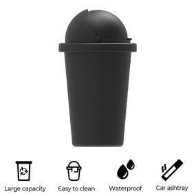 img 2 attached to 🚗 BMZX Car Trash Can Cup Holder - Convenient Auto/Home/Office Garbage Bin