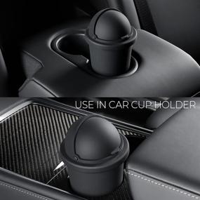 img 1 attached to 🚗 BMZX Car Trash Can Cup Holder - Convenient Auto/Home/Office Garbage Bin