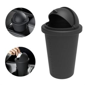 img 4 attached to 🚗 BMZX Car Trash Can Cup Holder - Convenient Auto/Home/Office Garbage Bin