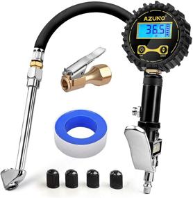 img 4 attached to 🔧 High-Pressure Digital Tire Inflator with Gauge, 200 PSI, Heavy-Duty Air Compressor Kit, including Rubber Hose, Lock-on Air Chuck, and Quick Connect Coupler