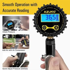 img 1 attached to 🔧 High-Pressure Digital Tire Inflator with Gauge, 200 PSI, Heavy-Duty Air Compressor Kit, including Rubber Hose, Lock-on Air Chuck, and Quick Connect Coupler