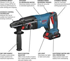 img 2 attached to 🔨 Bosch GBH18V 26DK15 Brushless SDS Plus Bulldog - Powerful Cordless Hammer Drill for Heavy-Duty Applications