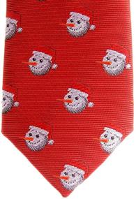 img 1 attached to Retreez Christmas Happy Snowman Woven Pre-tied Boy's Tie: Festive Holiday Accessory