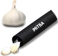 mitba garlic peeler - easy & quick silicone tube roller for odor-free garlic clove peeling, innovative design with inner bulges logo