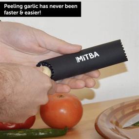 img 1 attached to MiTBA Garlic Peeler - Easy & Quick Silicone Tube Roller for Odor-Free Garlic Clove Peeling, Innovative Design with Inner Bulges