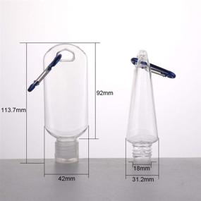 img 1 attached to 5pcs Bulk Refillable Hand Sanitizer Keychain Containers- Travel Size Squeeze Bottles for Toiletries