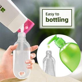 img 3 attached to 5pcs Bulk Refillable Hand Sanitizer Keychain Containers- Travel Size Squeeze Bottles for Toiletries