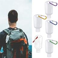 5pcs bulk refillable hand sanitizer keychain containers- travel size squeeze bottles for toiletries logo