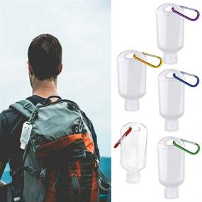 img 4 attached to 5pcs Bulk Refillable Hand Sanitizer Keychain Containers- Travel Size Squeeze Bottles for Toiletries