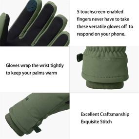 img 1 attached to B FOREST Touchscreen Thermal Resistant Windproof Men's Gloves & Mittens for Enhanced Accessory Performance