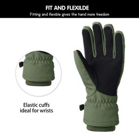 img 2 attached to B FOREST Touchscreen Thermal Resistant Windproof Men's Gloves & Mittens for Enhanced Accessory Performance